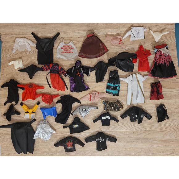 Lot Of 36 AEW Jazwares WWE Mattel Cloth Jackets and Capes Loose Accessories NXT - Picture 1 of 4